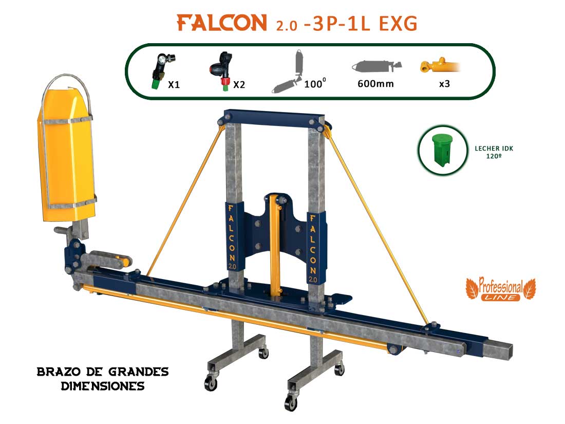 Barra herbicida extra grande de 3 cilindros 1 lado