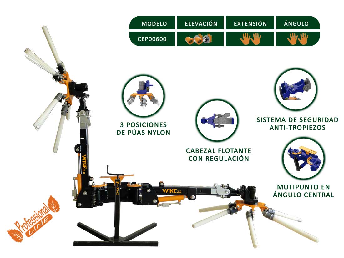 Sweeper 2 cylinders 2 sides